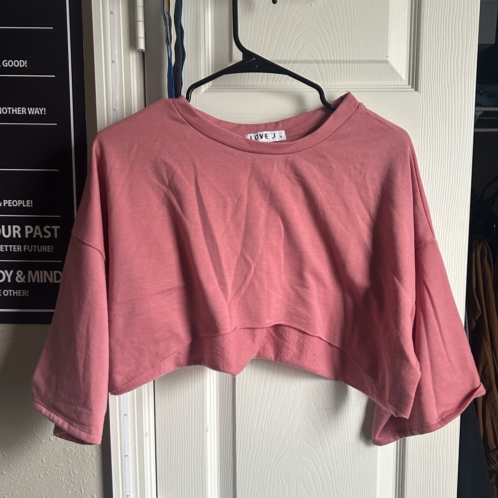 Pink crop top